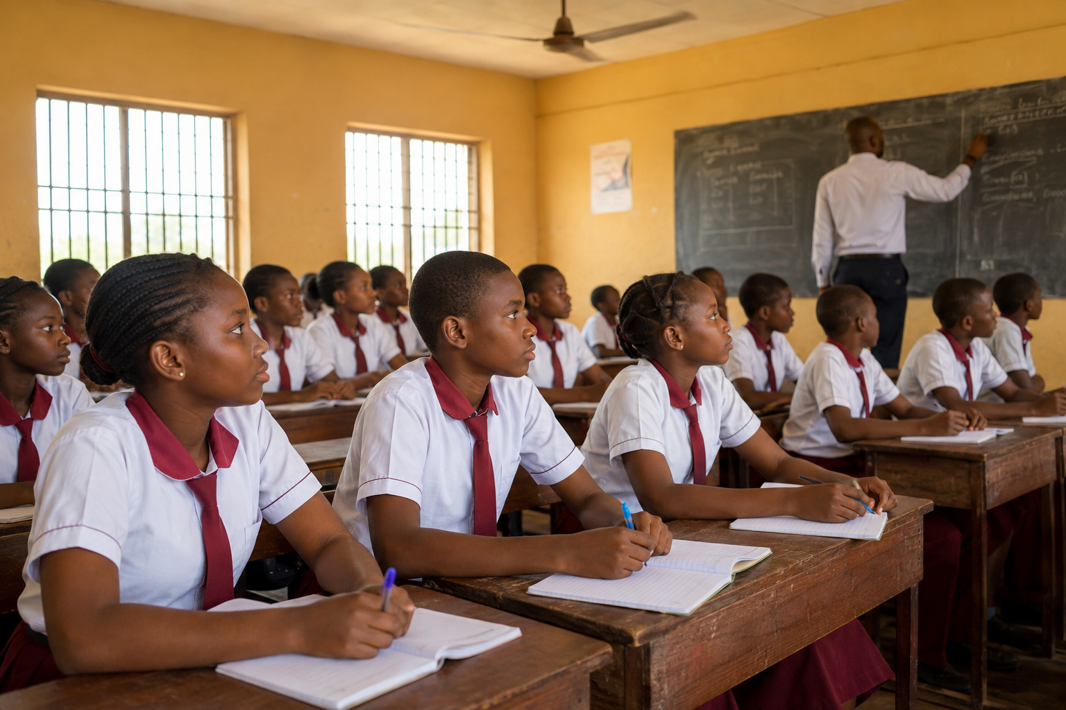 Students at Sambadola Model College