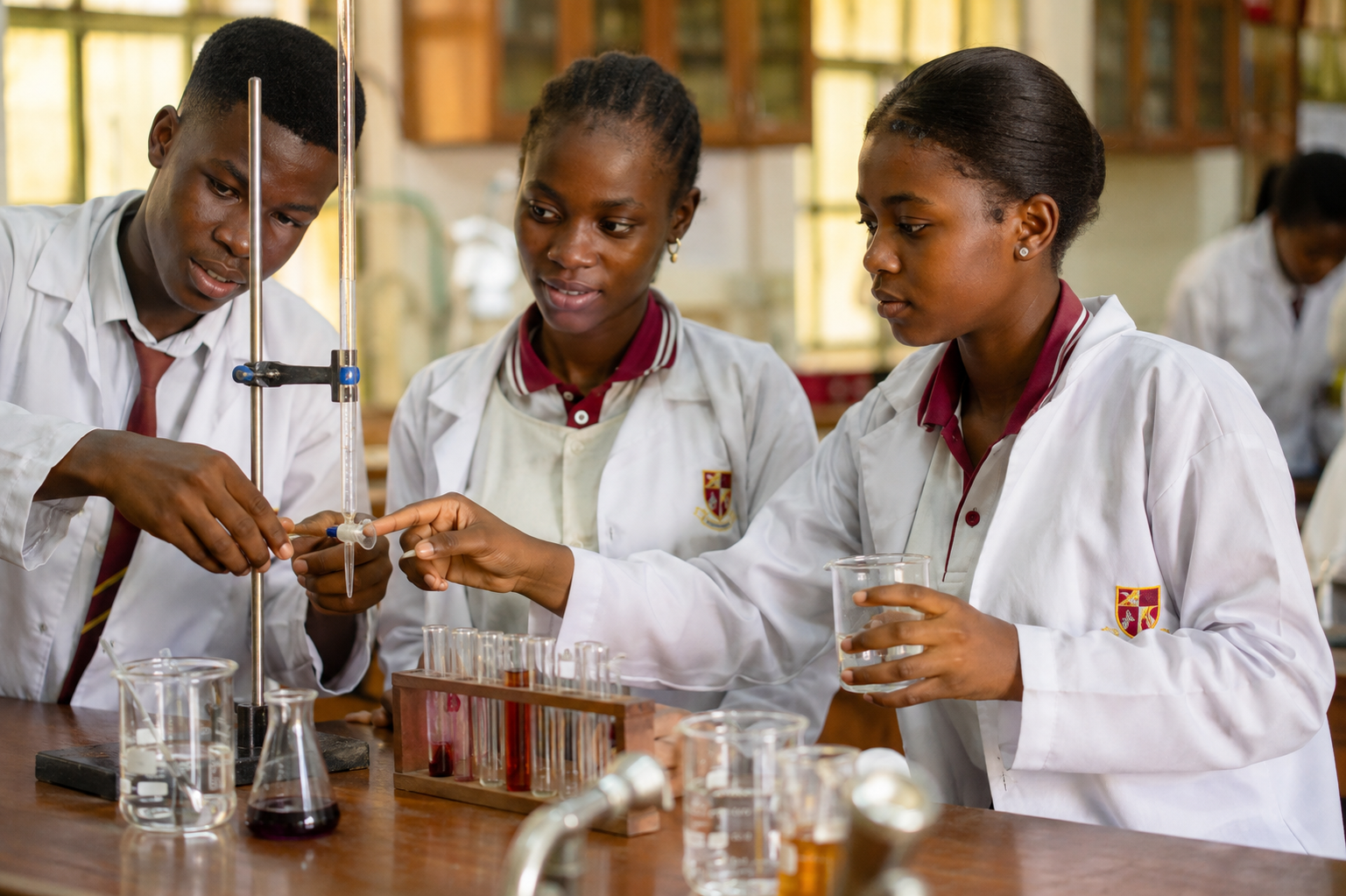 Students at Sambadola Model College